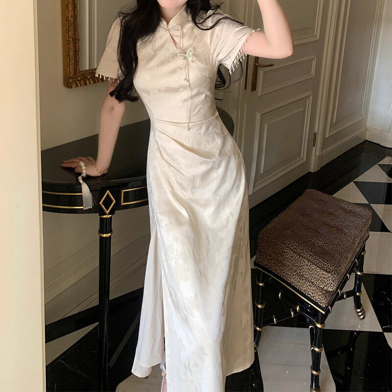 Elegant, Slimming Split Qipao Dress For Women