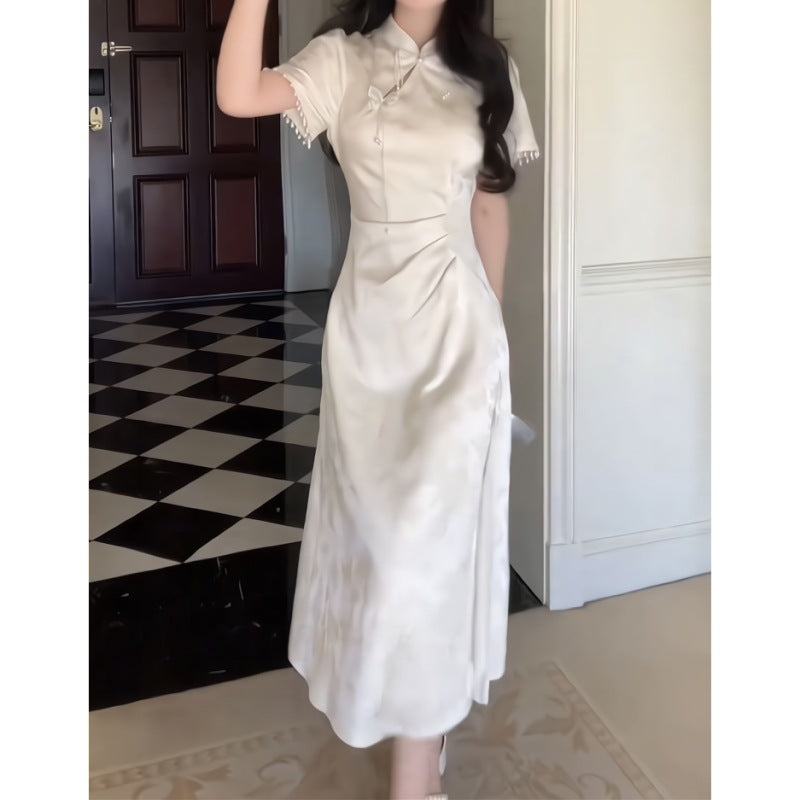 Elegant, Slimming Split Qipao Dress For Women