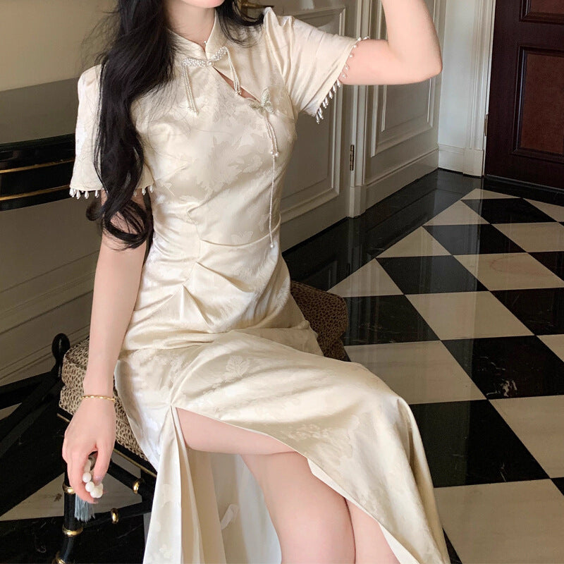 Elegant, Slimming Split Qipao Dress For Women