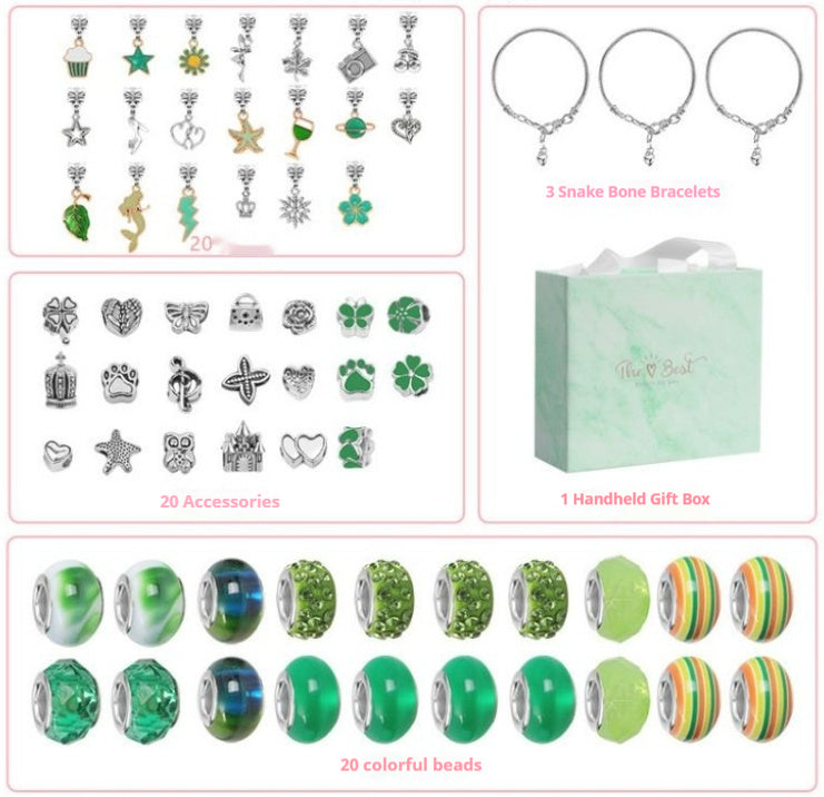 Girls' Bracelet Pendant Beaded Jewelry Set