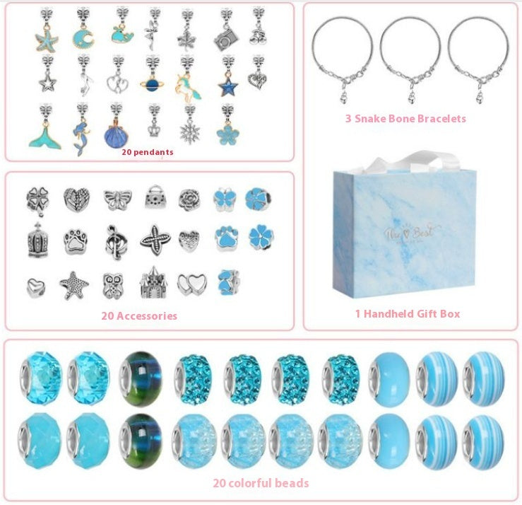 Girls' Bracelet Pendant Beaded Jewelry Set